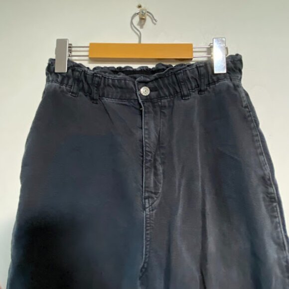 PILCRO Black Denim Paperbag Waist Women's Cropped Jeans Size 27 Petite - Picture 3 of 10